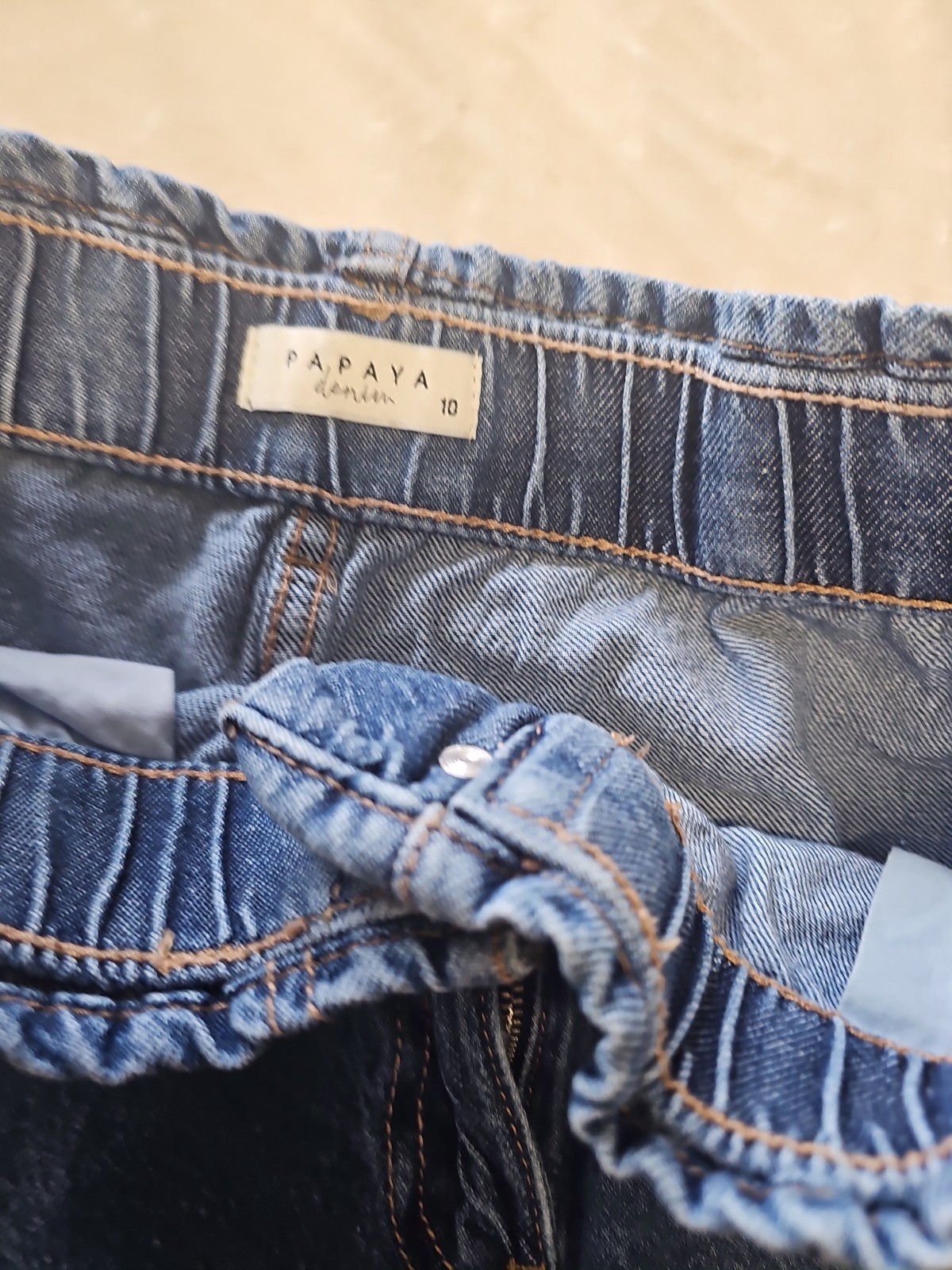 Papaya Denim Blue Elastic Waist Cargo Jeans A2 1211 - Image 4