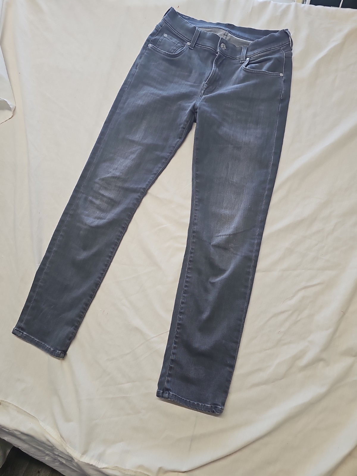 7 For All Mankind Slim Fit Grey Wash Denim Jeans A 1201