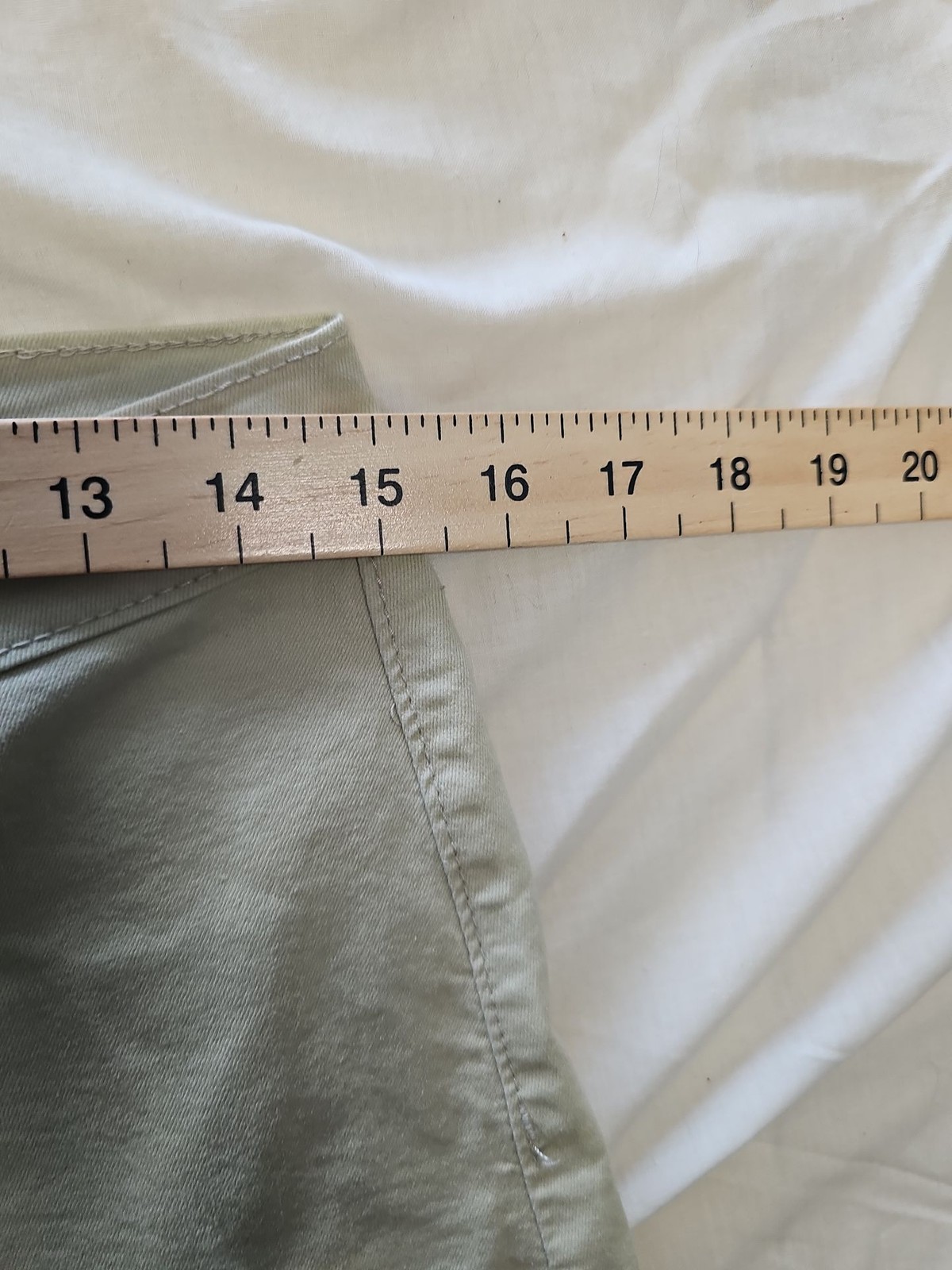 PrettyLittleThing Sage Green Denim Mini Skirt uk14 HH204 - Image 4