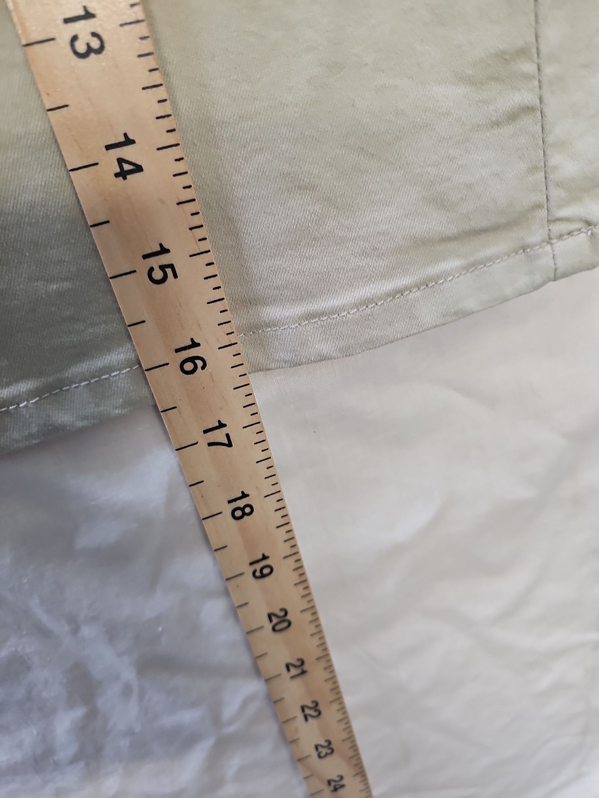 PrettyLittleThing Sage Green Denim Mini Skirt uk14 HH204 - Image 5