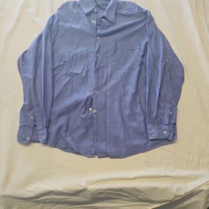 Nautica Blue Micro-Stripe Cotton Button-Down Shirt - Men's XL A2 1220