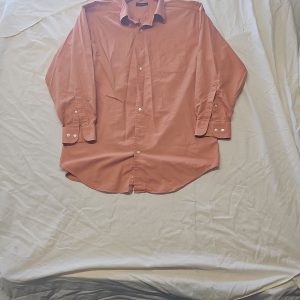 Nautica Men's Burnt Orange Cotton Long Sleeve Button-Down Shirt A2 1217