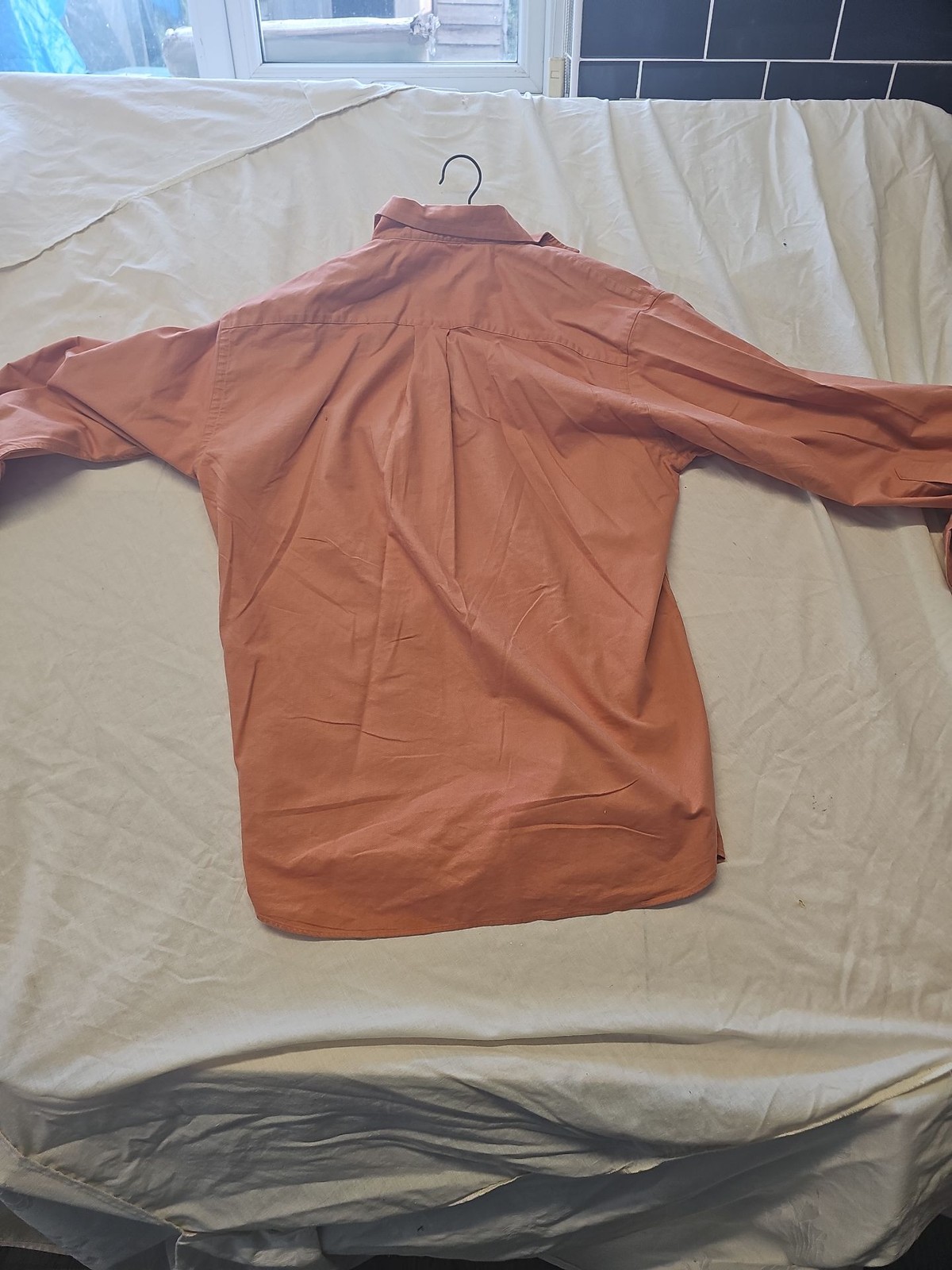 Nautica Men's Burnt Orange Cotton Long Sleeve Button-Down Shirt A2 1217 - Image 7