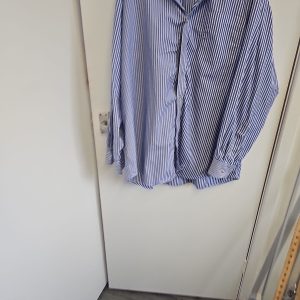 Nautica Men's Blue & White Striped Cotton Dress Shirt A2 1214