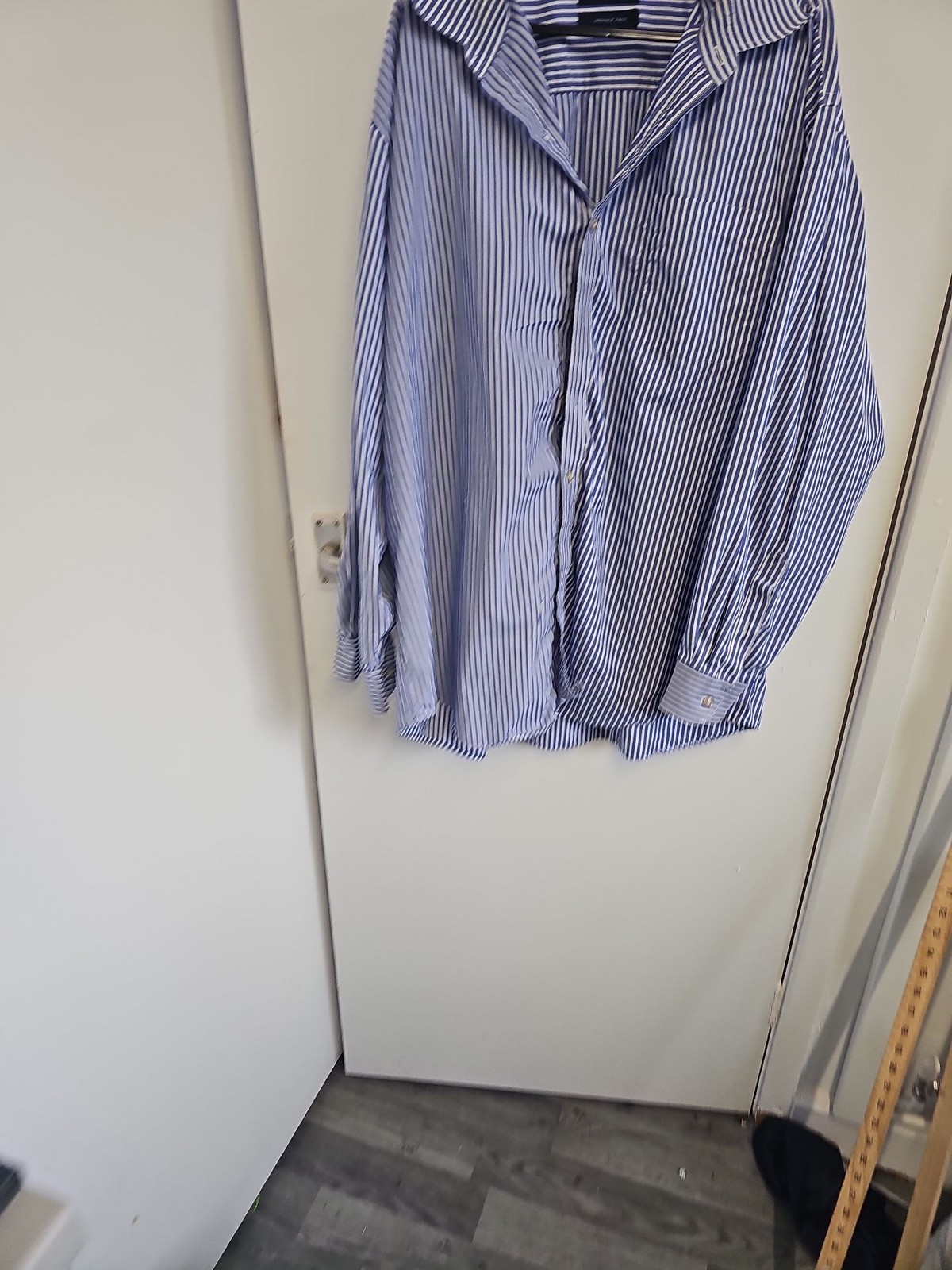 Nautica Men's Blue & White Striped Cotton Dress Shirt A2 1214