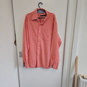 Nautica Coral Pink Oxford Button-Down Shirt - Men's Large A2 1212