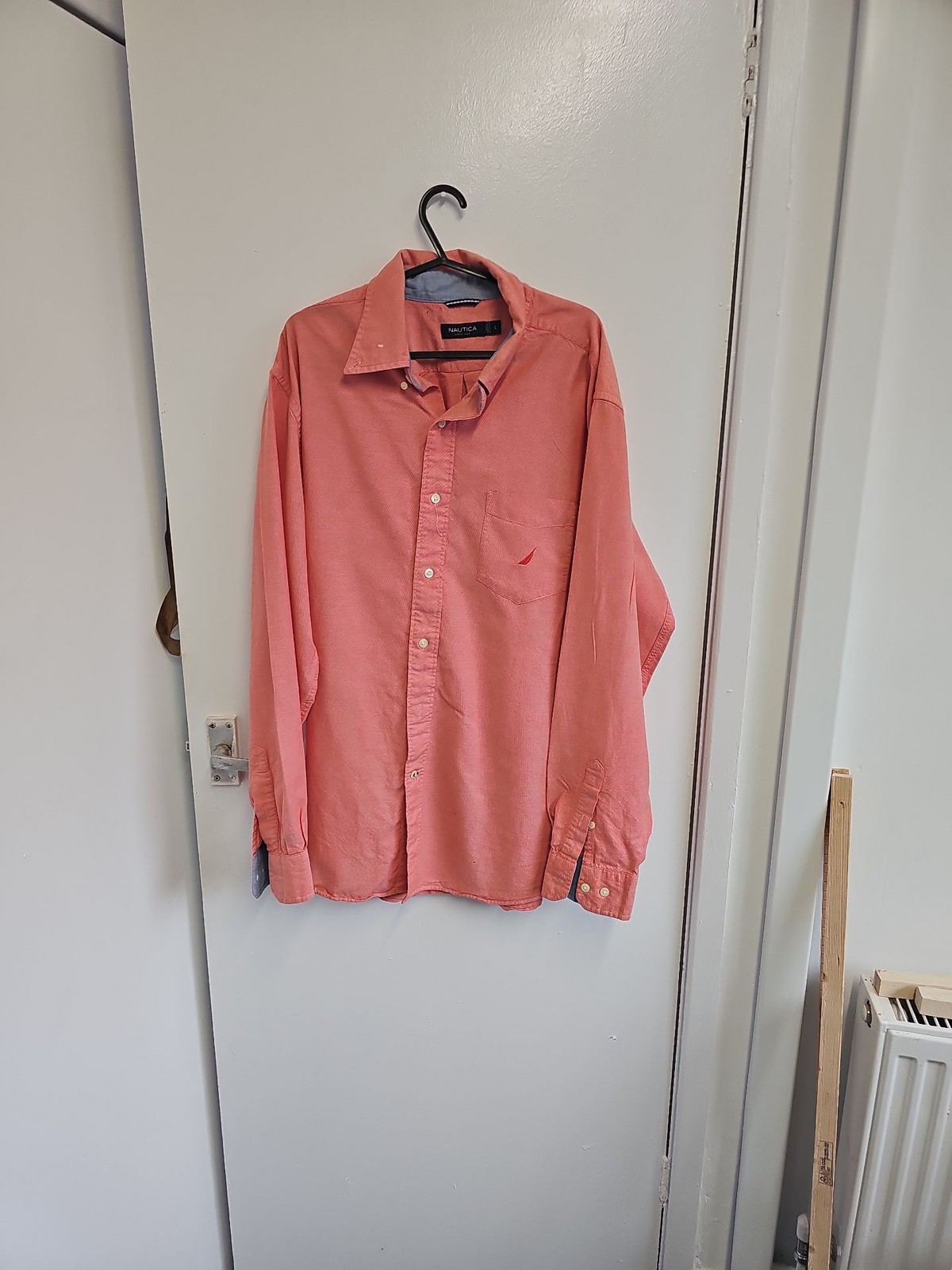 Nautica Coral Pink Oxford Button-Down Shirt - Men's Large A2 1212