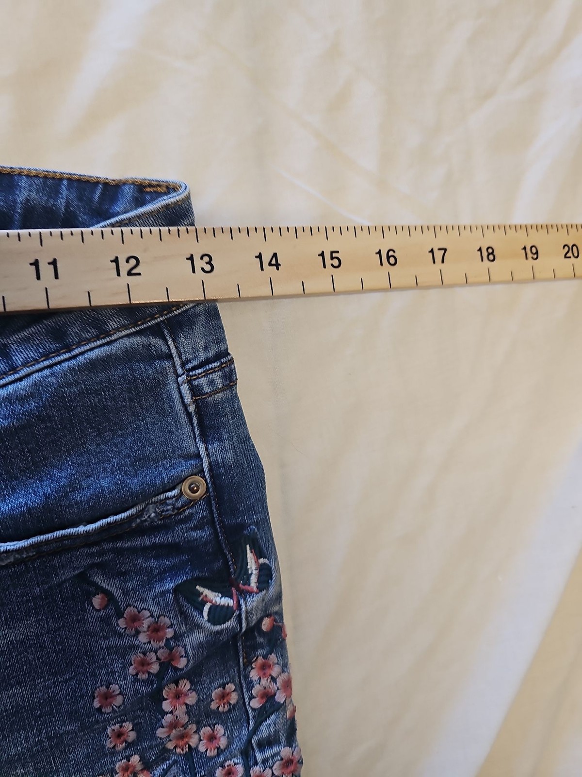 New Look Jenna Skinny Jeans with Oriental Bird and Floral Embroidery uk10 PP247 - Image 5