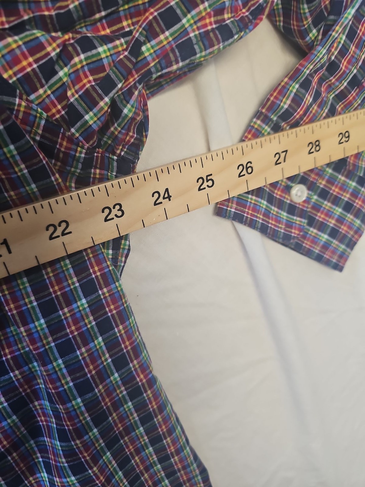 Chaps Easy Care Multicolor Plaid Long Sleeve Button Down Shirt A2 1225 - Image 5