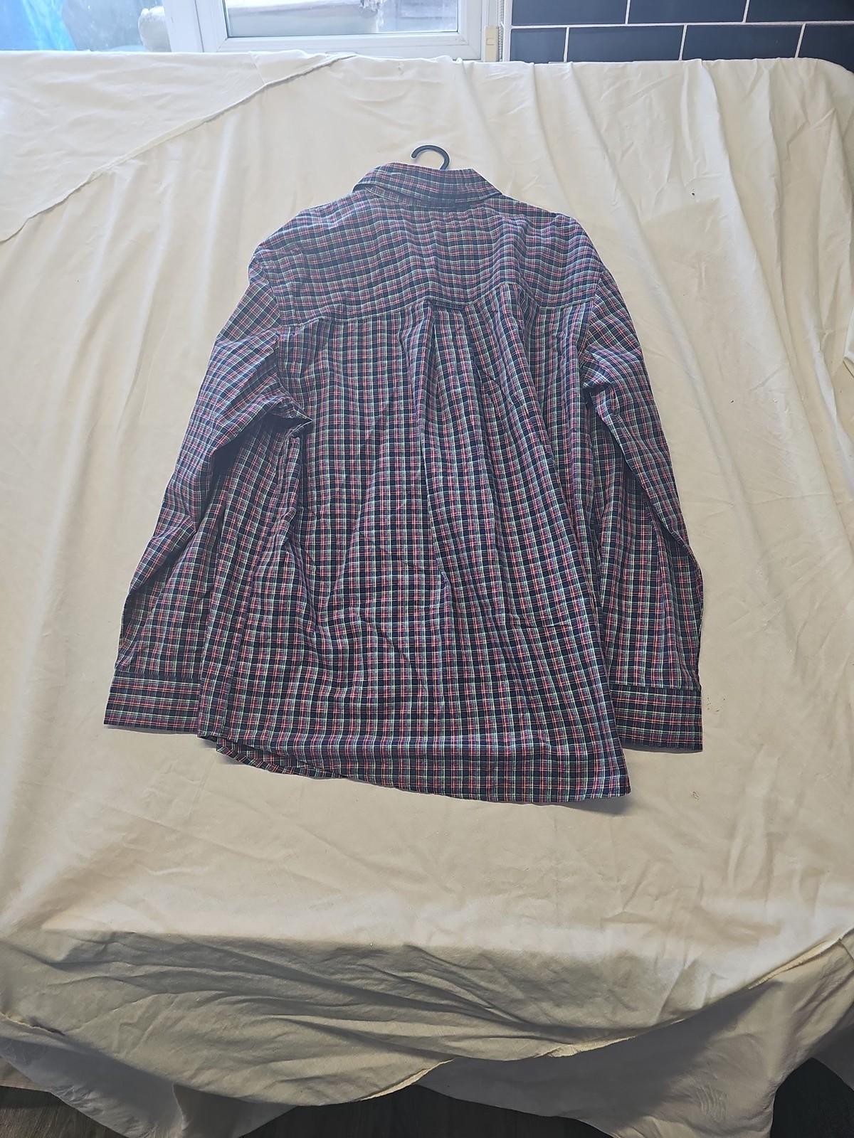 Chaps Easy Care Multicolor Plaid Long Sleeve Button Down Shirt A2 1225 - Image 7