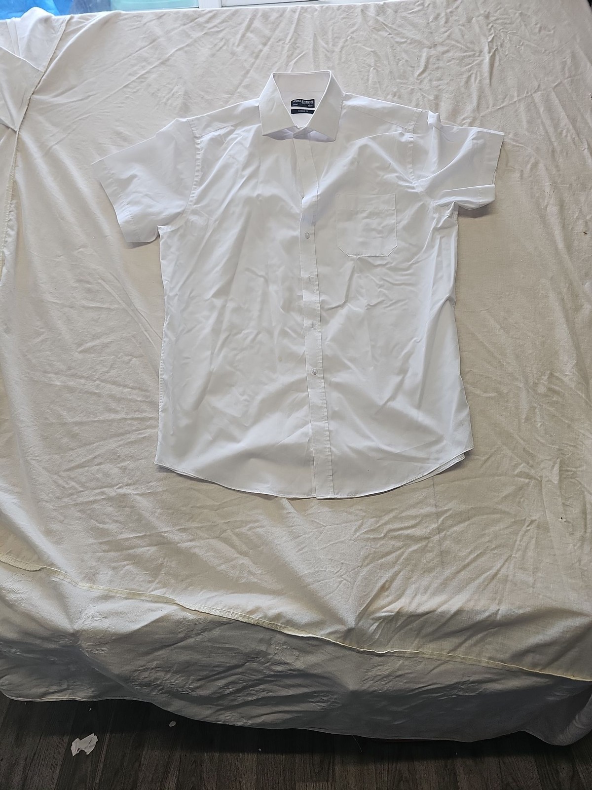 Debenhams The Collection Men's White Short Sleeve Classic Fit Shirt 16.5 XX1164