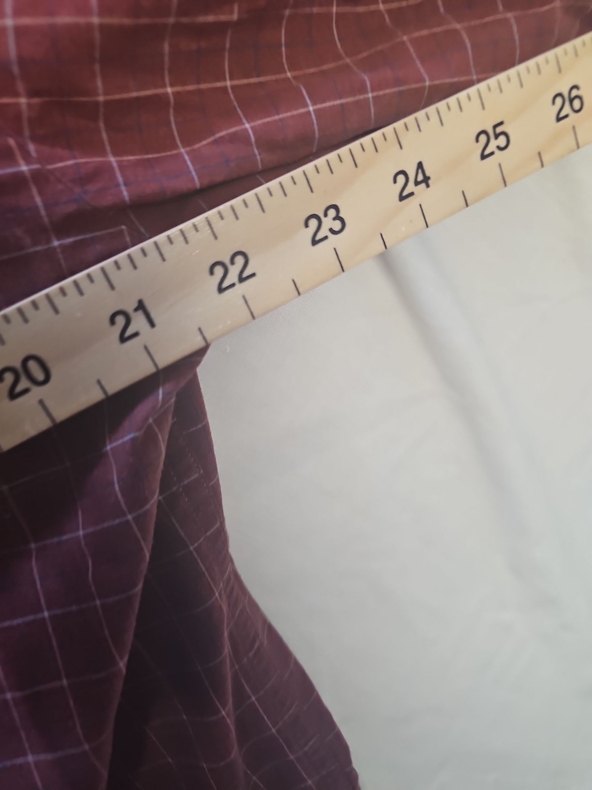 Nautica Burgundy Windowpane Checked Long Sleeve Shirt A2 1224 - Image 6