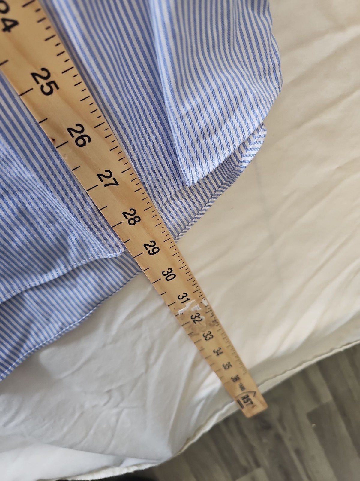 M&S Collection Men's Blue Striped Oxford Shirt Regular Fit 15.5 XX1159 - Image 6