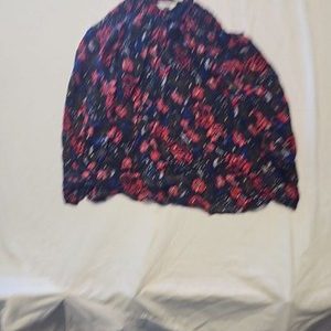 Per Una Floral Metallic Thread Chiffon Top - Size 16 II1048