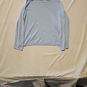 Bonmarché Pale Blue Mock Neck Fine Knit Jumper A11 1305