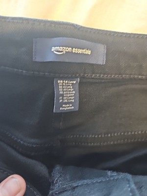 Amazon Essentials Women’s Black Skinny Jeans Size UK 16 Long JJ335
