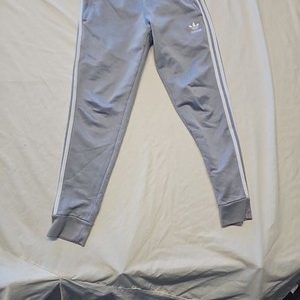 Adidas Originals Firebird Tracksuit Bottoms - Light Grey/Silver small JJ325