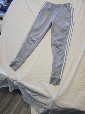 Adidas Originals Firebird Tracksuit Bottoms - Light Grey/Silver small JJ325 - Image 4