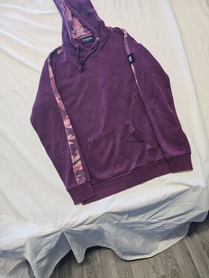 Closure London Men's Plum Purple Camo Striped Hoodie LARGE JJ181 - Image 3