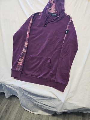 Closure London Men's Plum Purple Camo Striped Hoodie LARGE JJ181 - Image 4