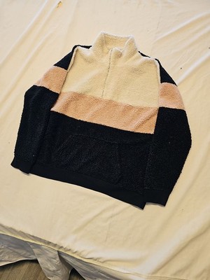 Papaya Woman Colorblock Fleece Sherpa Quarter-Zip Pullover A11 1304 - Image 4