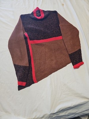 Next Men's Color Block Asymmetric Knit Jumper M II1051 - Image 3