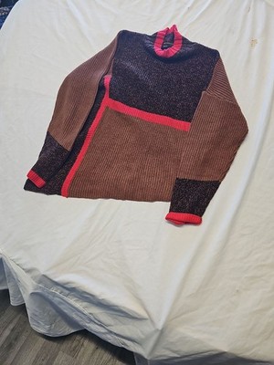Next Men's Color Block Asymmetric Knit Jumper M II1051 - Image 4