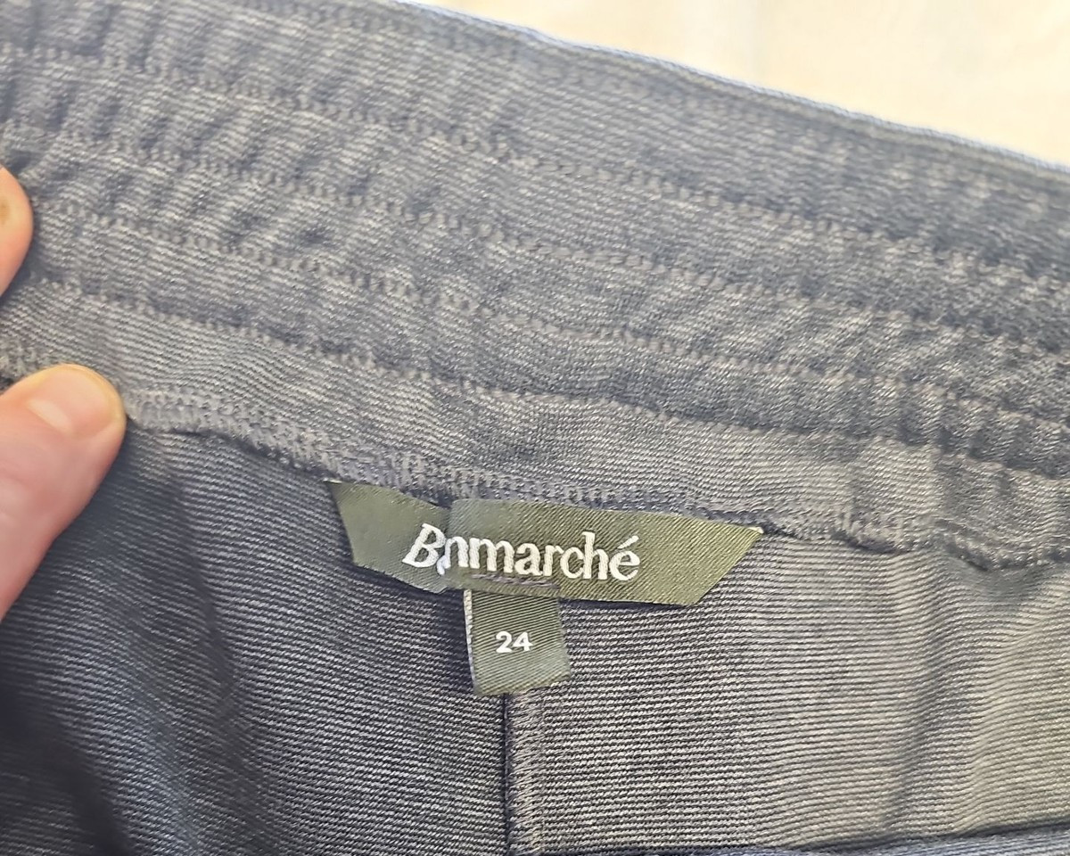 Bonmarché Grey Textured Pull-On Trousers - Size 24 A3 1236 - Image 9