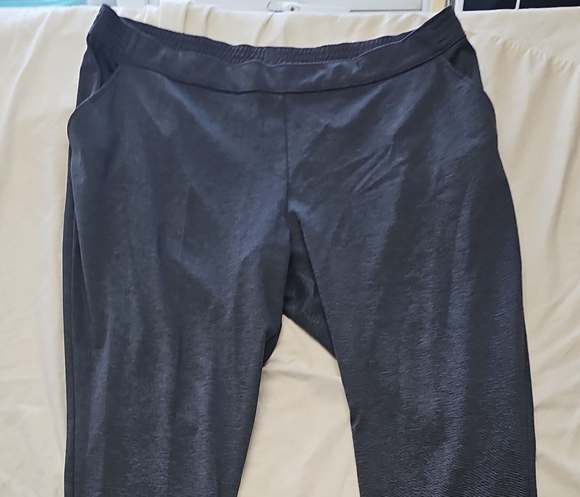 Bonmarché Grey Textured Pull-On Trousers - Size 24 A3 1236 - Image 7