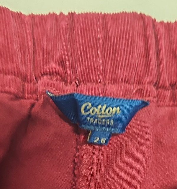 Cotton Traders Burgundy Corduroy Elastic Waist Trousers A4 1246 - Image 10