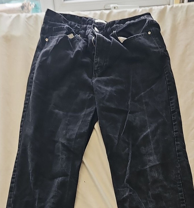 Papaya Denim Women's Black Straight Leg Jeans A6 1264 - Image 7