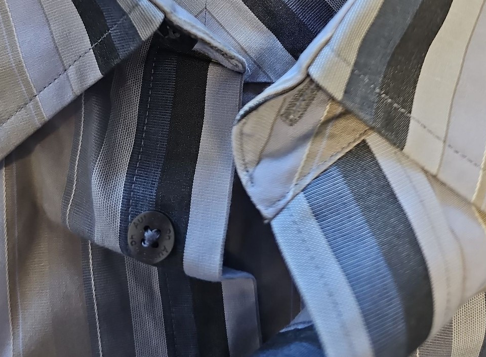 Marks & Spencer Autograph Men's Striped Button Down Shirt A7 1276 - Image 11