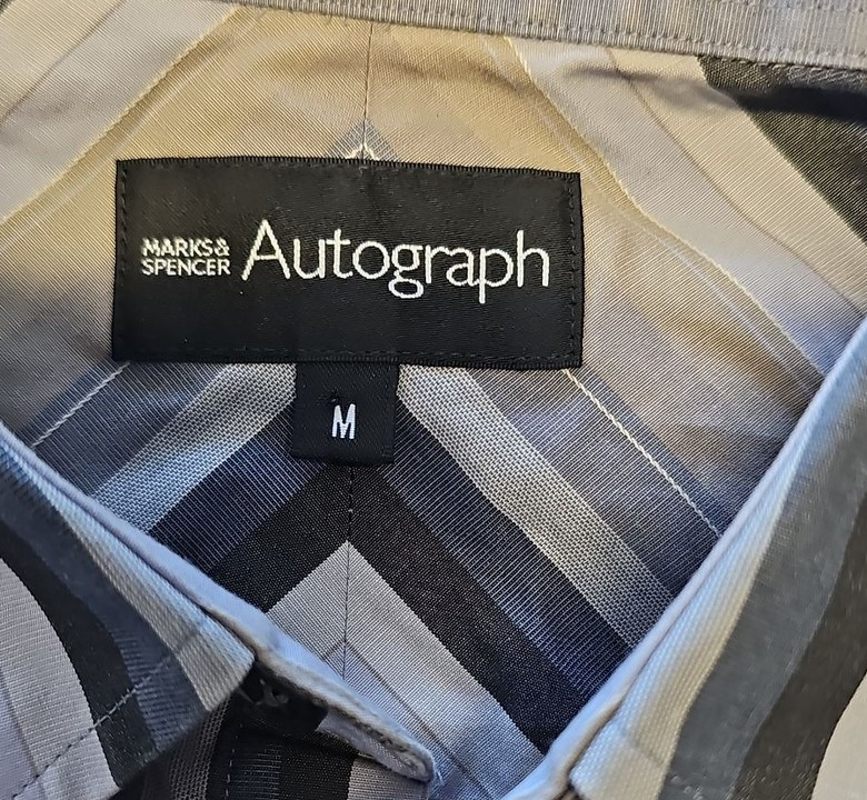 Marks & Spencer Autograph Men's Striped Button Down Shirt A7 1276 - Image 10