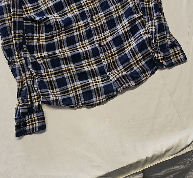 Jack & Jones Premium Plaid Flannel Shirt - Navy & Yellow A11 1312 - Image 12