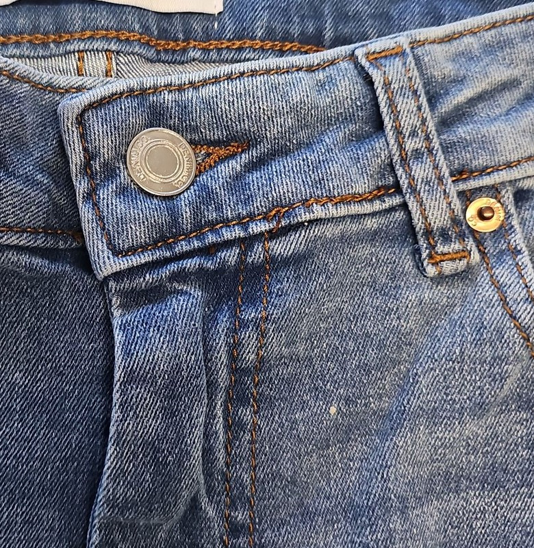 Primark Denim Co. Distressed Skinny Jeans in Mid-Blue Wash A8 1330 - Image 9