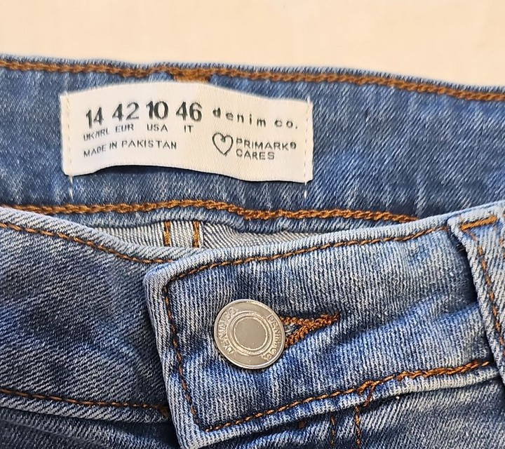 Primark Denim Co. Distressed Skinny Jeans in Mid-Blue Wash A8 1330 - Image 8