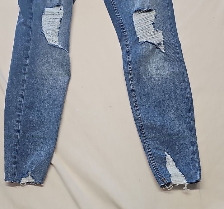 Primark Denim Co. Distressed Skinny Jeans in Mid-Blue Wash A8 1330 - Image 7