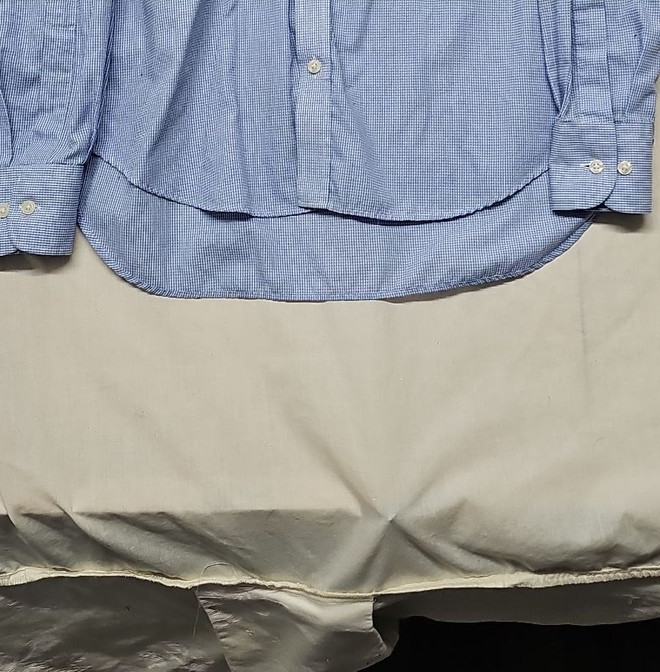 Marks & Spencer Collection Blue Gingham Regular Fit Shirt A9 1335 - Image 8