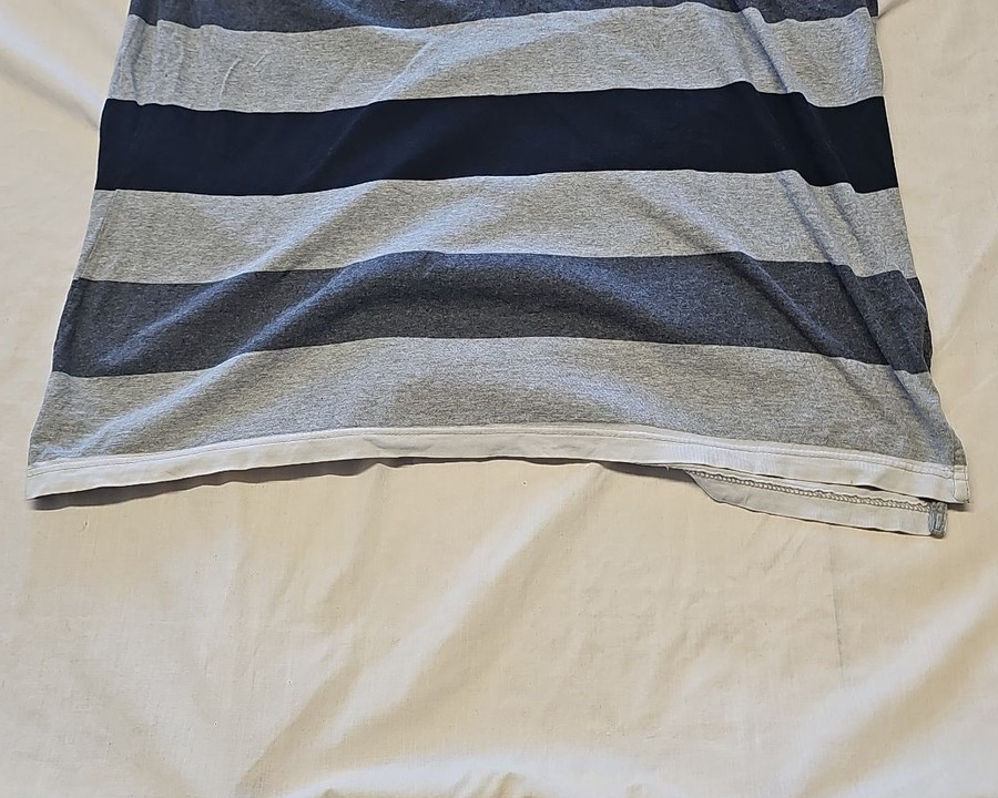 Vintage Ecko Unltd Striped Polo Shirt - Grey & Navy Streetwear A9 1342 - Image 8
