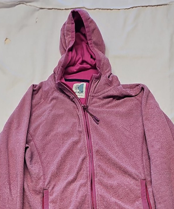Weird Fish Macaroni Fleece Full Zip Hooded Sweatshirt Pink UK 14 A12 1357 - Image 8