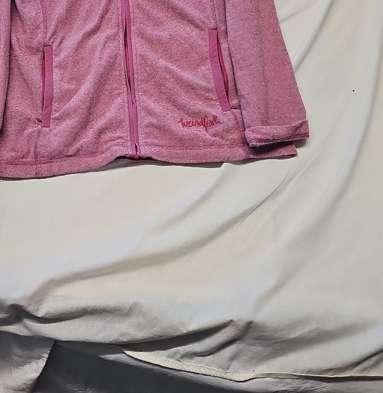 Weird Fish Macaroni Fleece Full Zip Hooded Sweatshirt Pink UK 14 A12 1357 - Image 7
