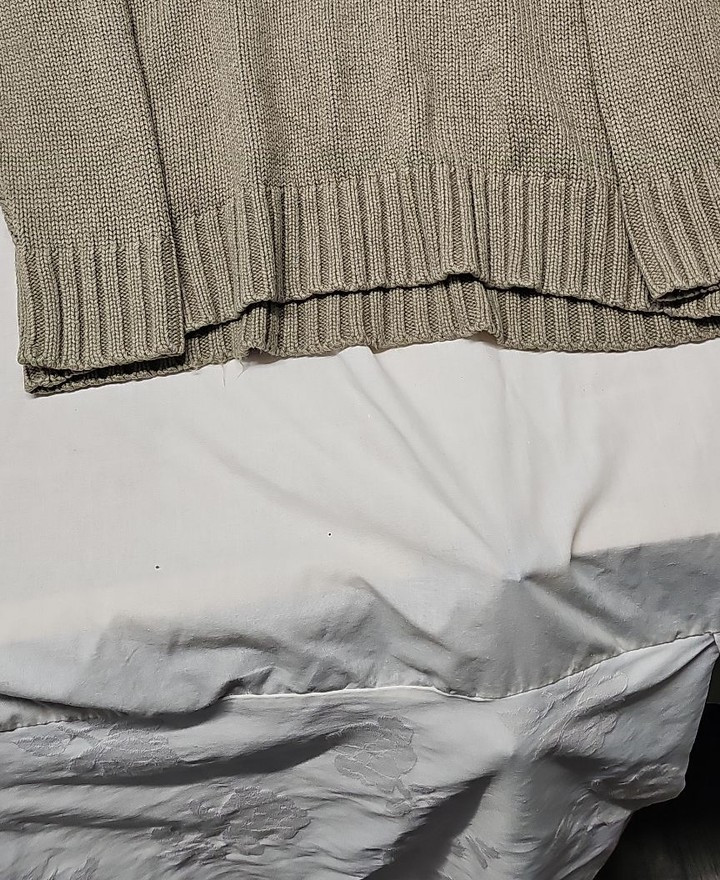 George Men's Sage Green Ribbed Mock Neck Button Jumper A14 1374 - Image 11