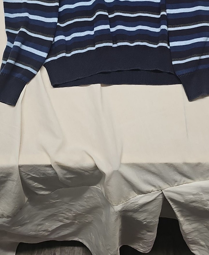 Maine New England Men's Striped Crew Neck Knitted Jumper A17 1397 - Image 8