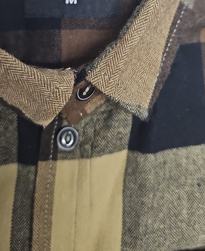 Cedar Wood State Men's Earth Tone Check Flannel Shirt A16 1395 - Image 10