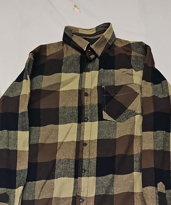 Cedar Wood State Men's Earth Tone Check Flannel Shirt A16 1395 - Image 7