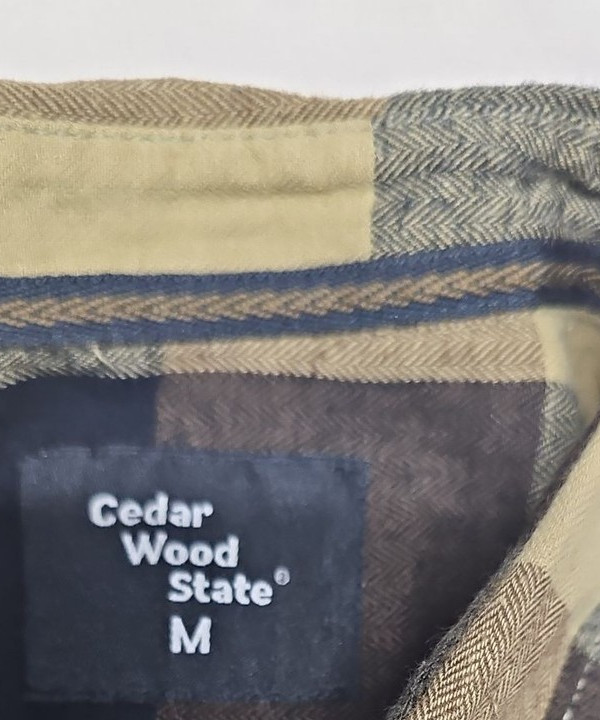 Cedar Wood State Men's Earth Tone Check Flannel Shirt A16 1395 - Image 9