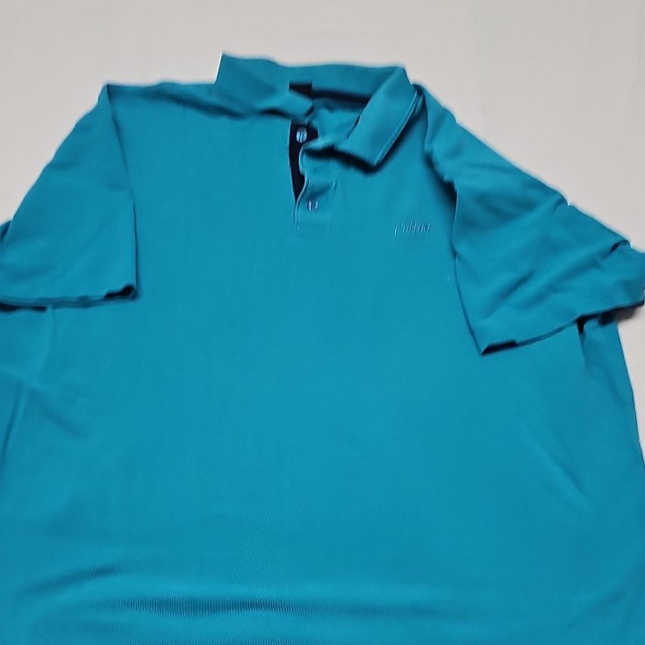 Cotton Traders Men's Turquoise Blue Piqué Polo Shirt 2XL A18 1417 - Image 7
