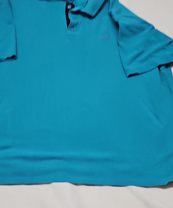 Cotton Traders Men's Turquoise Blue Piqué Polo Shirt 2XL A18 1417 - Image 8