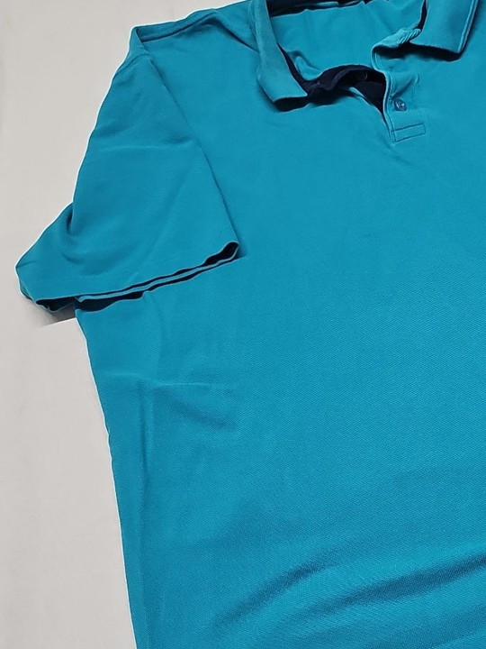 Cotton Traders Men's Turquoise Blue Piqué Polo Shirt 2XL A18 1417 - Image 12