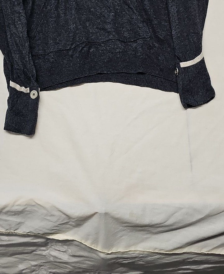 Mint Velvet Charcoal Grey Knit Hoodie with Button Detail Cuffs A19 1424 - Image 8